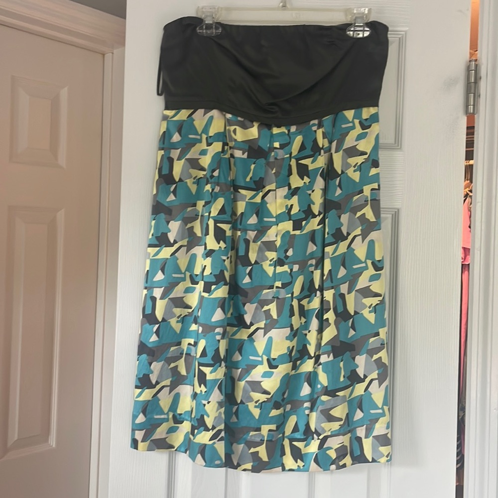 Silky strapless dress